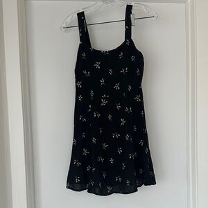 LULUS Floral Black Mini Dress (XS)
